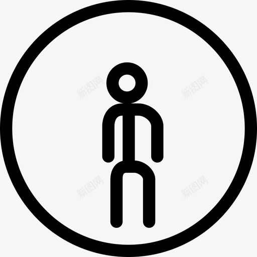 跑步者设置交通标志线形图标svg_新图网 https://ixintu.com 线形 设置交通标志 跑步者