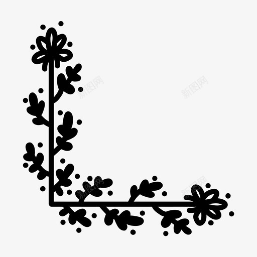 花和叶角花叶图标svg_新图网 https://ixintu.com 叶 手绘花和叶角 花 花和叶角