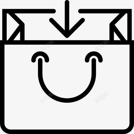 购物袋商业收藏2直系图标svg_新图网 https://ixintu.com 商业收藏2 直系 购物袋