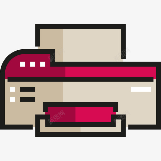 打印机工具5线颜色图标svg_新图网 https://ixintu.com 打印机 线颜色 设计工具5