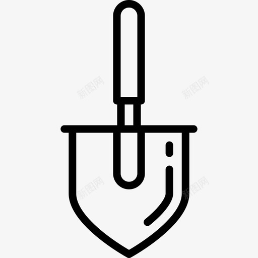 铲子野营用品直线型图标svg_新图网 https://ixintu.com 直线型 野营用品 铲子