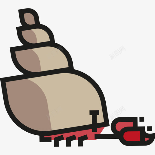寄居蟹动物2线形颜色图标svg_新图网 https://ixintu.com 动物2 寄居蟹 线形颜色