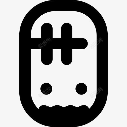 弗兰肯斯坦卡通万圣节直系图标svg_新图网 https://ixintu.com 卡通万圣节 弗兰肯斯坦 直系