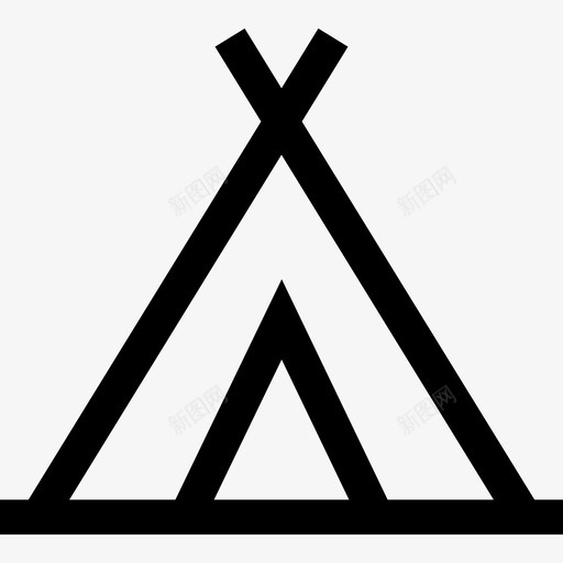 帐篷trevel系列直线型图标svg_新图网 https://ixintu.com trevel系列 帐篷 直线型