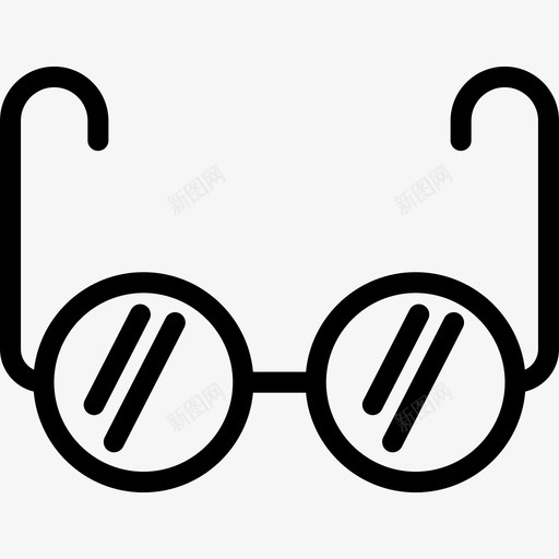 眼镜学校眼镜直线眼镜图标svg_新图网 https://ixintu.com 学校眼镜 直线眼镜 眼镜