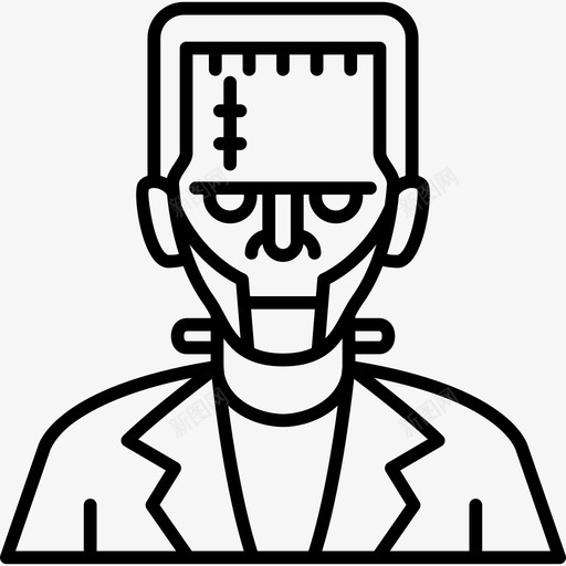 弗兰肯斯坦直系万圣节图标svg_新图网 https://ixintu.com 弗兰肯斯坦 直系万圣节