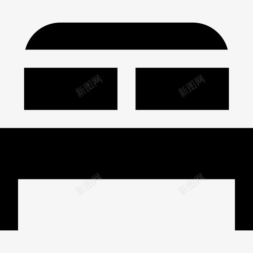 床家具实心填充图标svg_新图网 https://ixintu.com 填充 家具实心 床
