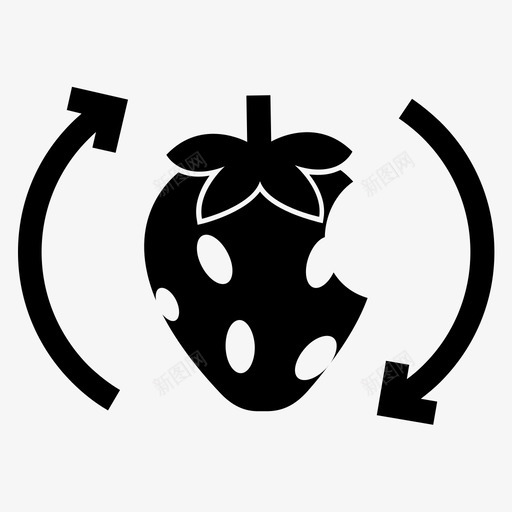 食物垃圾堆肥生态图标svg_新图网 https://ixintu.com 回收食品 堆肥 污染2 生态 食物垃圾
