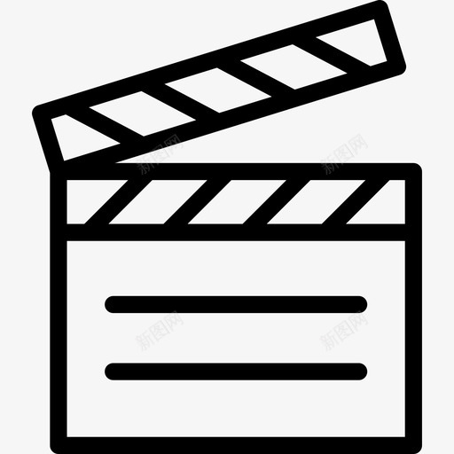 隔板电影元素2线性图标svg_新图网 https://ixintu.com 电影元素2 线性 隔板
