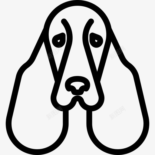 斯普林格猎犬犬种头直系图标svg_新图网 https://ixintu.com 斯普林格猎犬 犬种头 直系