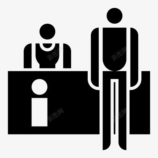 信息询问服务台图标svg_新图网 https://ixintu.com 人员 信息 服务台 标牌 询问