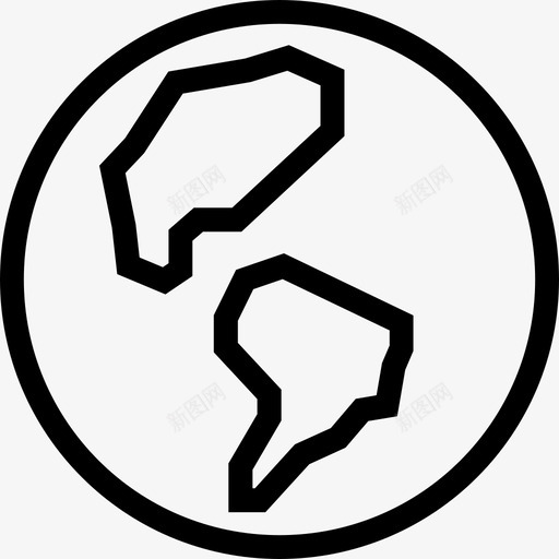 地球全球物流轻圆形图标svg_新图网 https://ixintu.com 全球物流 地球 轻圆形