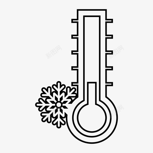 温度冷热图标svg_新图网 https://ixintu.com 冬天 冷 夏天 天气 温度 热