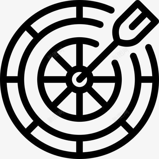 飞镖棋盘游戏线直线型图标svg_新图网 https://ixintu.com 棋盘游戏线 直线型 飞镖