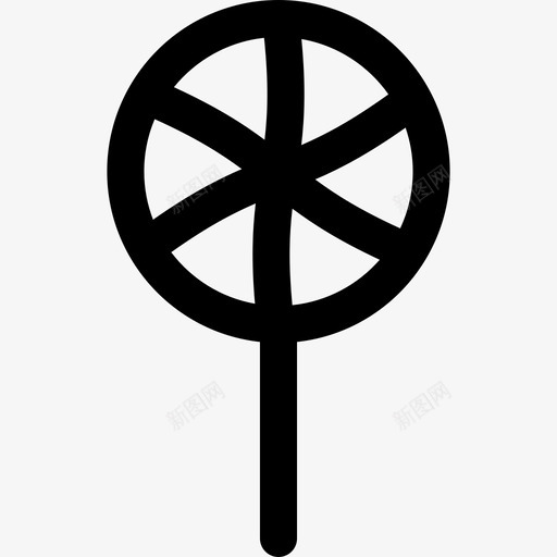 棒棒糖圣诞节节日轮廓线状图标svg_新图网 https://ixintu.com 圣诞节节日轮廓 棒棒糖 线状