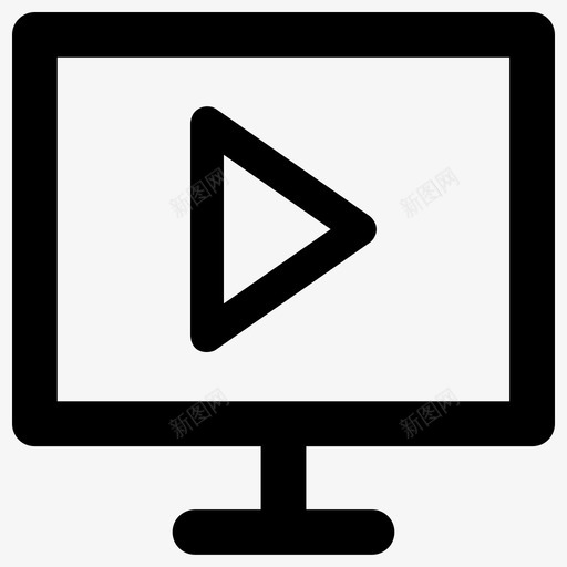 视频播放器多媒体元素粗体圆形图标svg_新图网 https://ixintu.com 多媒体元素 粗体圆形 视频播放器