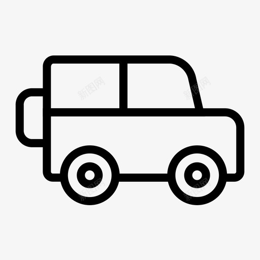 吉普车汽车交通工具图标svg_新图网 https://ixintu.com 交通工具 吉普车 汽车 车辆图标