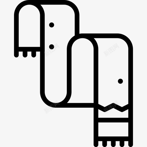 围巾圣诞系列工艺品线状图标svg_新图网 https://ixintu.com 围巾 圣诞系列工艺品 线状