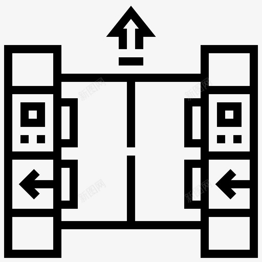 登机口航空公司机场图标svg_新图网 https://ixintu.com 机场 机场线 电梯 登机口 航空公司