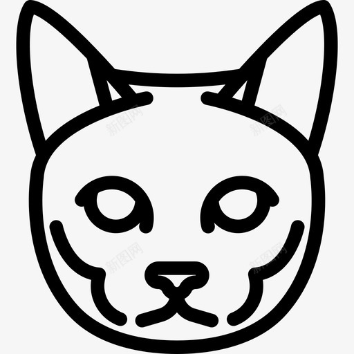 俄罗斯蓝猫动物猫科动物图标svg_新图网 https://ixintu.com 俄罗斯蓝猫 动物 猫科动物