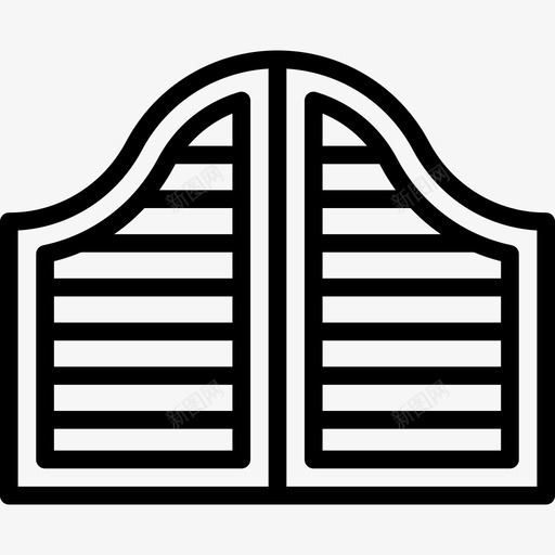 酒店门狂野西部直线型图标svg_新图网 https://ixintu.com 狂野西部 直线型 酒店门