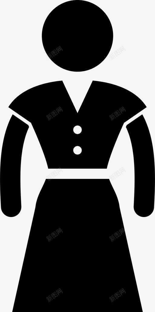 40年代的时尚服装裙子图标svg_新图网 https://ixintu.com 40年代的时尚 女人 女人的时尚服装 服装 衣服 裙子