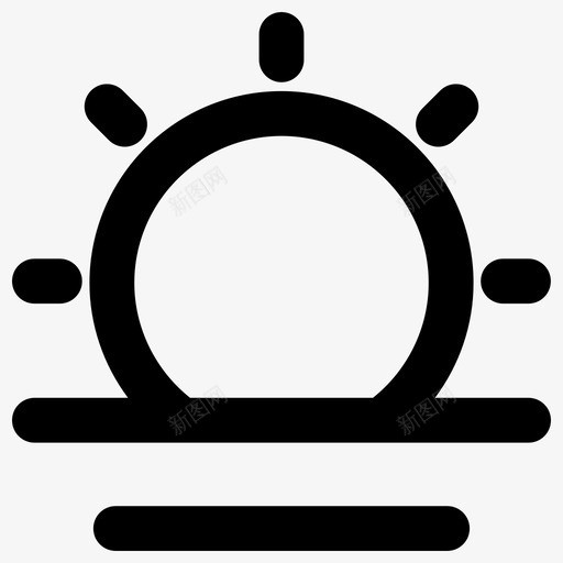 阳光天气因素大胆圆润图标svg_新图网 https://ixintu.com 大胆圆润 天气因素 阳光