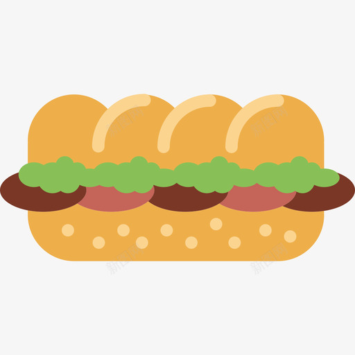 三明治美食套餐平板图标svg_新图网 https://ixintu.com 三明治 平板 美食套餐