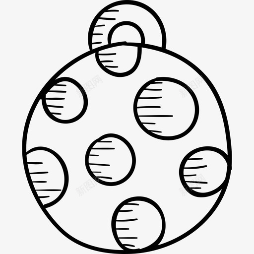 圣诞饰品圣诞手绘黑色图标svg_新图网 https://ixintu.com 圣诞手绘 圣诞饰品 黑色