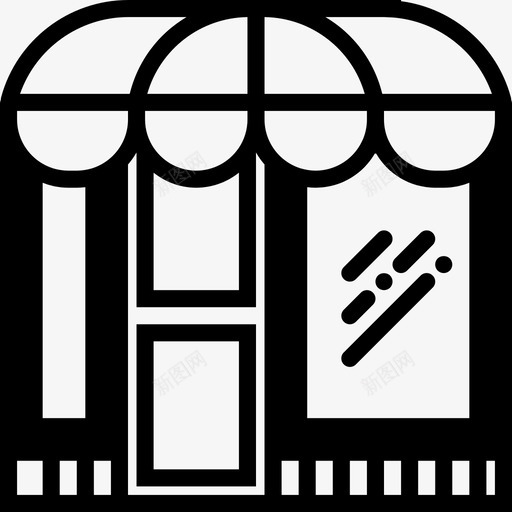 商店商务区填充区图标svg_新图网 https://ixintu.com 商务区 商店 填充区