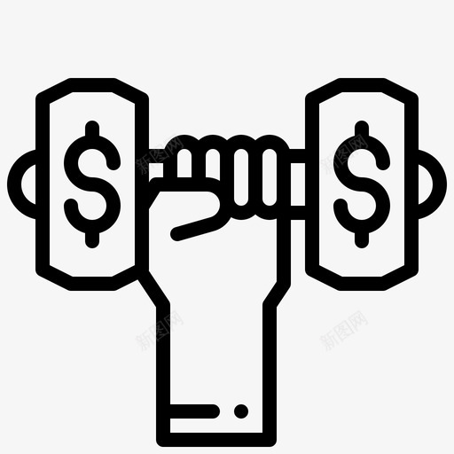 赚做生意哑铃图标svg_新图网 https://ixintu.com 做生意 哑铃 有实力 有钱 财务战略大纲 赚