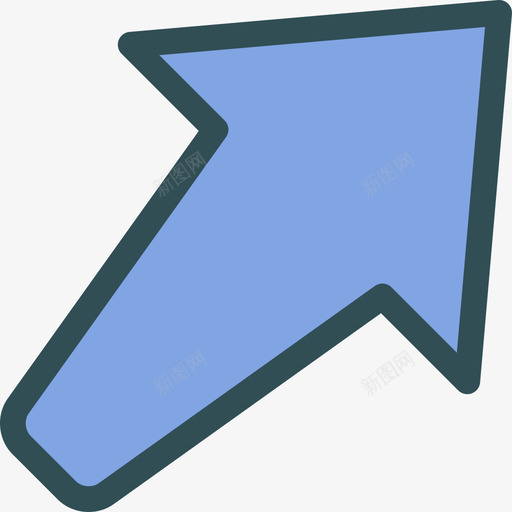 对角线箭头交互线颜色图标svg_新图网 https://ixintu.com 交互 对角线箭头 线颜色