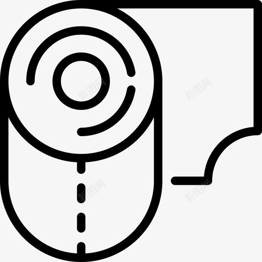 卫生纸万圣节线工艺线状图标svg_新图网 https://ixintu.com 万圣节线工艺 卫生纸 线状