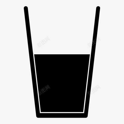 半满杯喝乐观者图标svg_新图网 https://ixintu.com 乐观者 半满杯 喝 悲观者 水