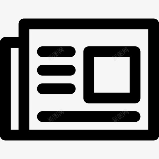 报纸通讯线路直线图标svg_新图网 https://ixintu.com 报纸 直线 通讯线路