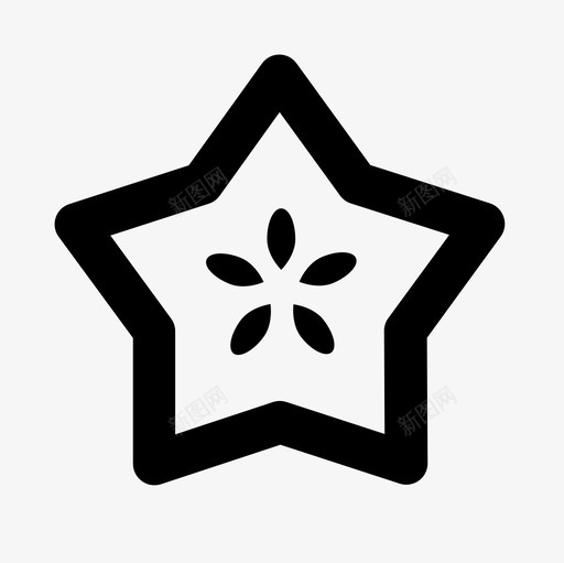 杨桃食品新鲜图标svg_新图网 https://ixintu.com 健康 新鲜 杨桃 水果 美味 食品