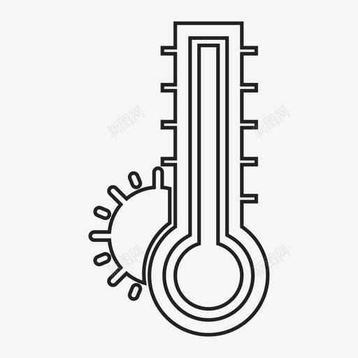 温度冷热图标svg_新图网 https://ixintu.com 冬天 冷 夏天 天气 温度 热