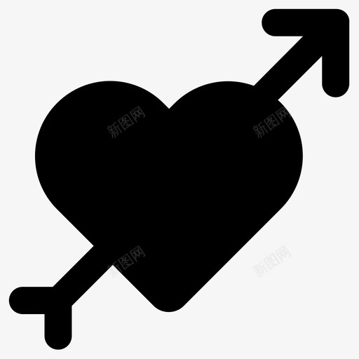 心箭丘比特图标svg_新图网 https://ixintu.com 丘比特 心 爱情 箭