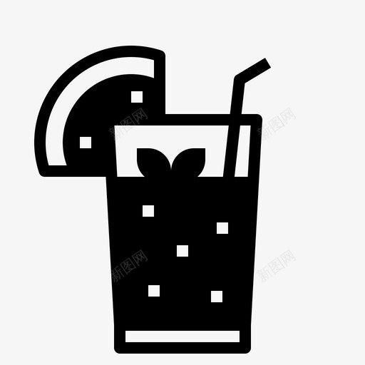 果汁杯子水果图标svg_新图网 https://ixintu.com 健康 夏季 杯子 果汁 水果 黑色旅行