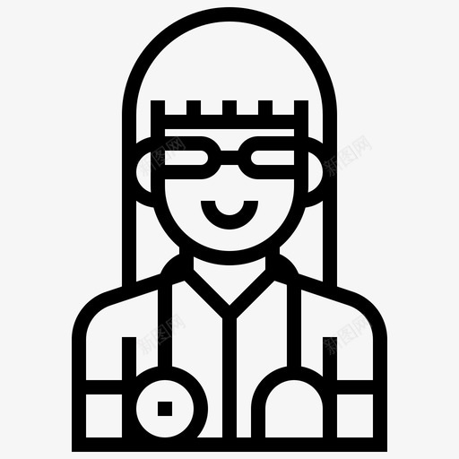 外科医生头像职业图标svg_新图网 https://ixintu.com 外科医生 头像 头像1行 女性 职业