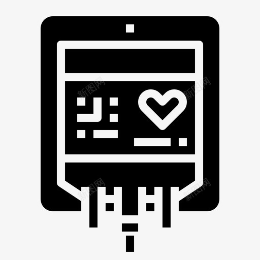 血袋心脏医用图标svg_新图网 https://ixintu.com 医用 医用黑色 心脏 血袋