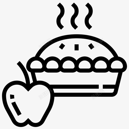 苹果派面包店甜点图标svg_新图网 https://ixintu.com 甜点 苹果派 面包店 面包店系列