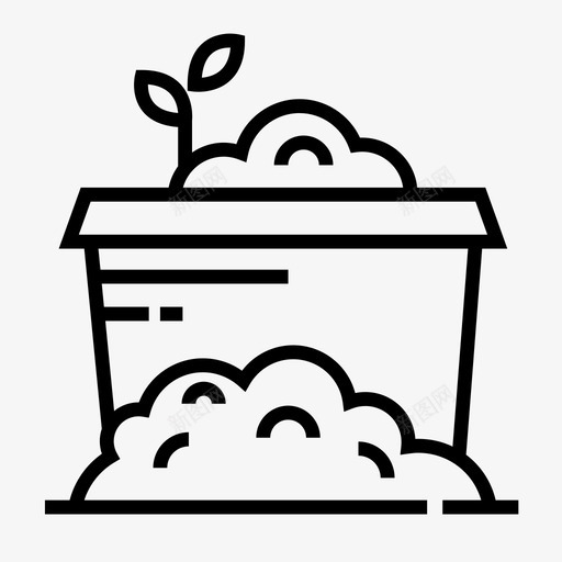 土壤生态园林图标svg_新图网 https://ixintu.com 园林 土壤 植物 生态