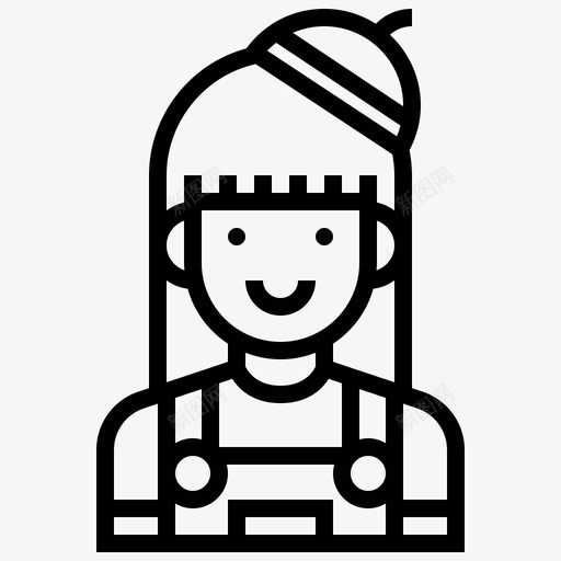 艺术家化身职业图标svg_新图网 https://ixintu.com 化身 化身2线 女人 职业 艺术家