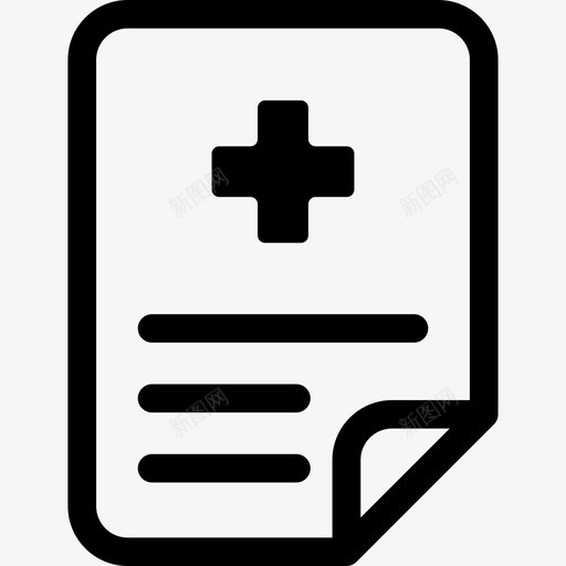 报告概述医疗要素线性图标svg_新图网 https://ixintu.com 报告 概述医疗要素 线性