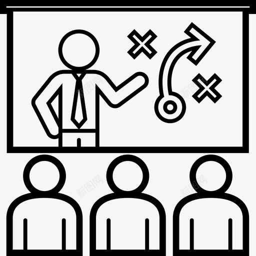 策略导入业务会议图标svg_新图网 https://ixintu.com 业务 会议 商人 培训 策略导入 策略师
