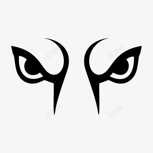 狼的眼睛脸视力图标svg_新图网 https://ixintu.com 狼的眼睛 脸 视力