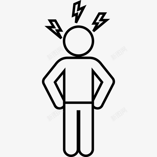 愤怒的人愤怒老板图标svg_新图网 https://ixintu.com 人类的细线 愤怒 愤怒的人 老板
