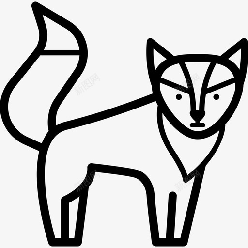 狼森林动物直系图标svg_新图网 https://ixintu.com 森林动物 狼 直系