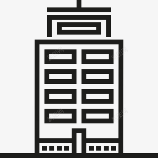 城市3直线型图标svg_新图网 https://ixintu.com 城市3 直线型
